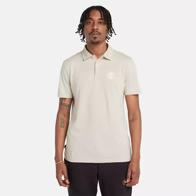 Men's Short Sleeve Logo Polo With Refibra™ Technology