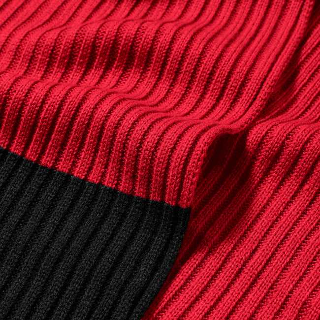Color-Blocked Ribbed Scarf