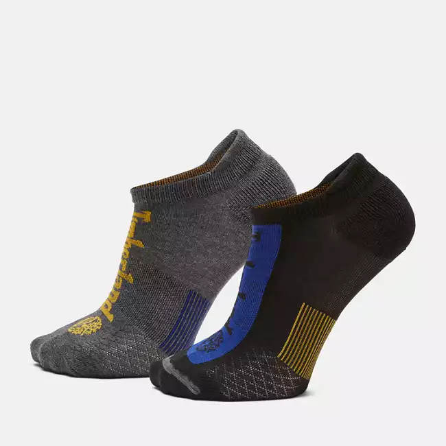 Men's 2-Pack Top Stripe Lockup No Show Sock