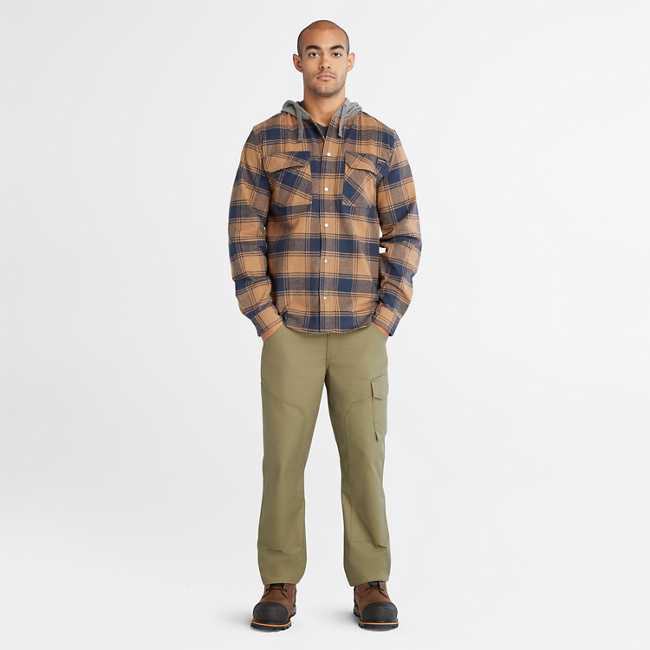 Men's Timberland PRO® Woodfort Midweight Flannel Sweatshirt Hoodie