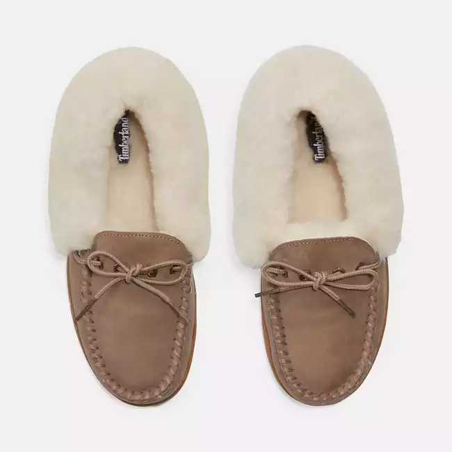 Women's Gray Peak Shearling Moc Slipper