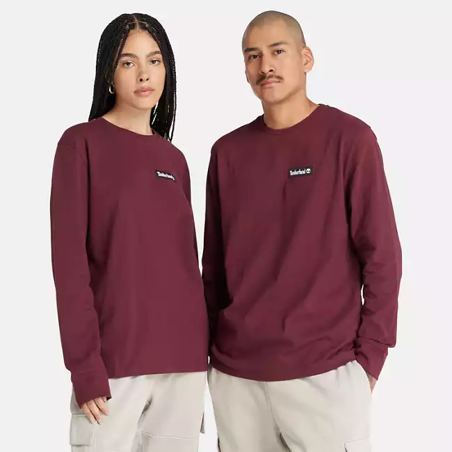 Long Sleeve Heavyweight Woven Badge T-Shirt