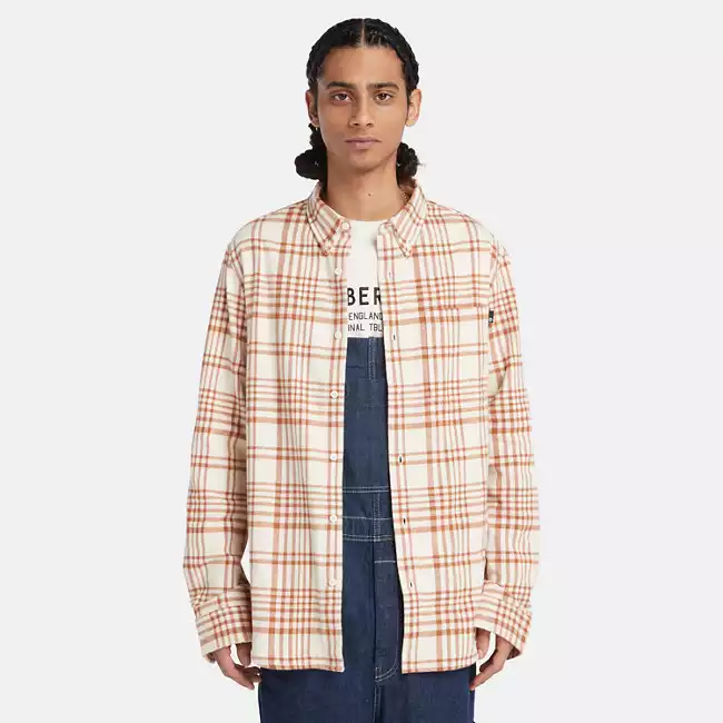 Men's Long Sleeve Heavy Flannel Check Shirt
