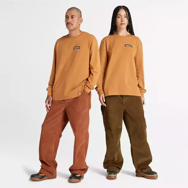 Long Sleeve Heavyweight Woven Badge T-Shirt