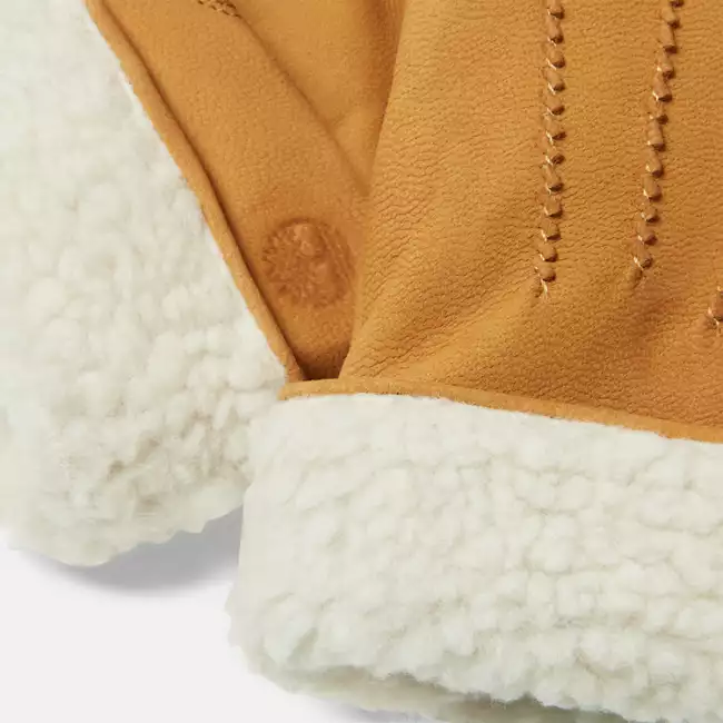 Women's Leather Gloves with Fleece Cuffs