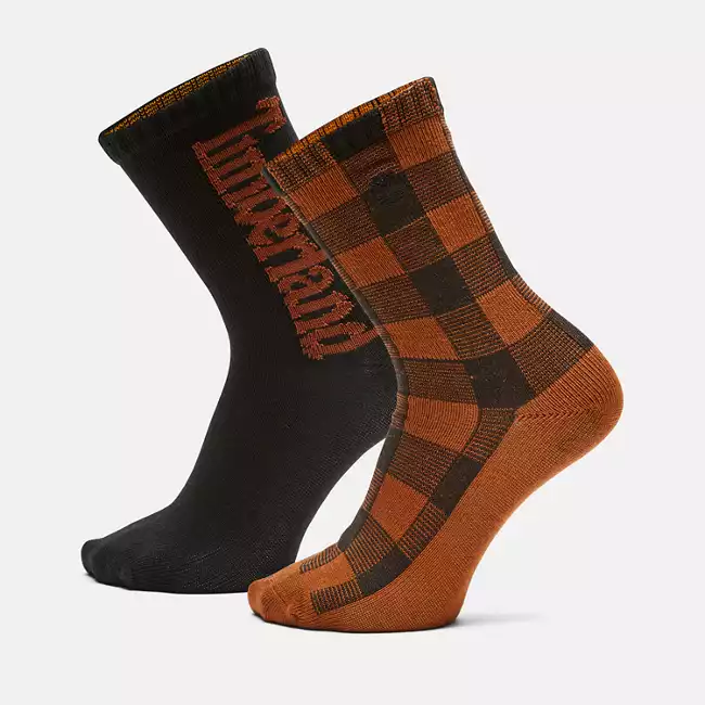 2-Pack Buffalo Check Crew Sock