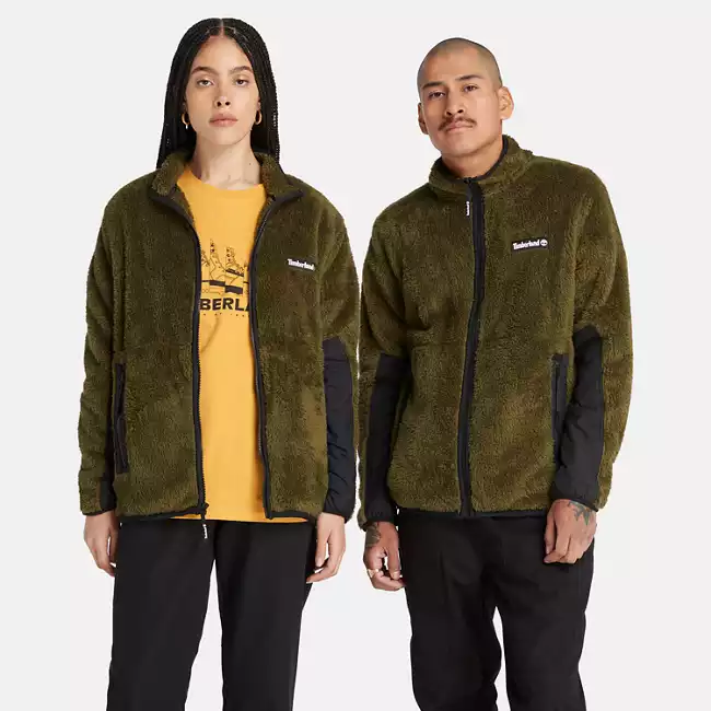 High-Pile Full-Zip Fleece Jacket