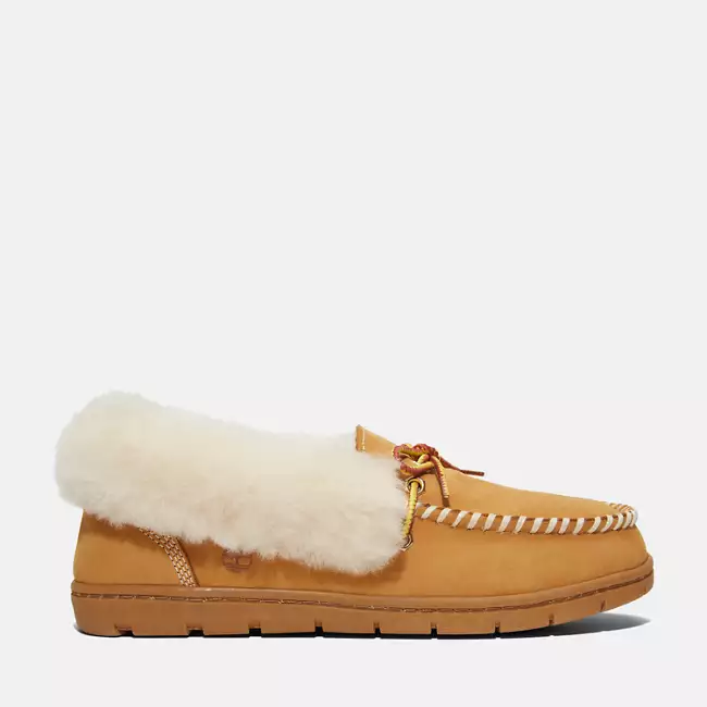 Women's Gray Peak Shearling Moc Slipper