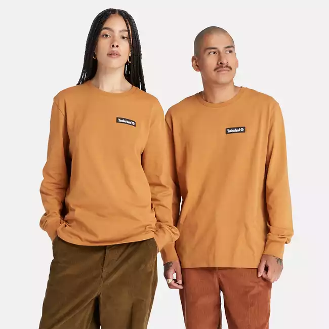 Long Sleeve Heavyweight Woven Badge T-Shirt