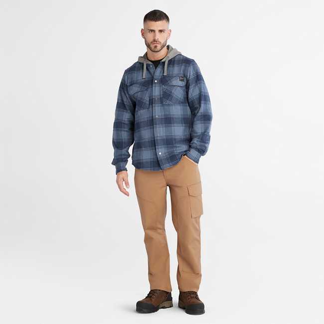 Men's Timberland PRO® Woodfort Midweight Flannel Sweatshirt Hoodie