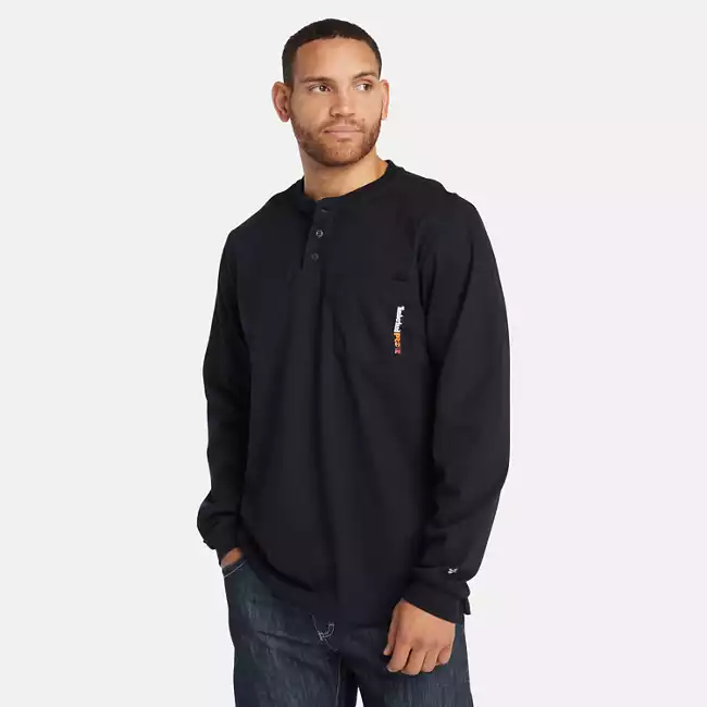 Men's Timberland PRO® Cotton Core Flame-Resistant Long-Sleeve Henley