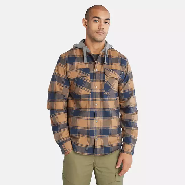 Men's Timberland PRO® Woodfort Midweight Flannel Sweatshirt Hoodie