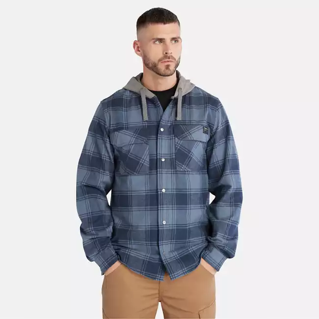 Men's Timberland PRO® Woodfort Midweight Flannel Sweatshirt Hoodie