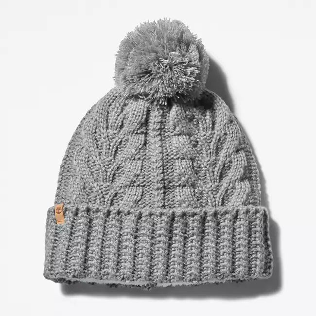 Women's Autumn Woods Cable Beanie with Pom