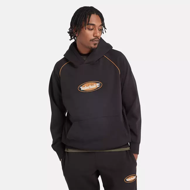 Men's Oval-Logo Patch Hoodie