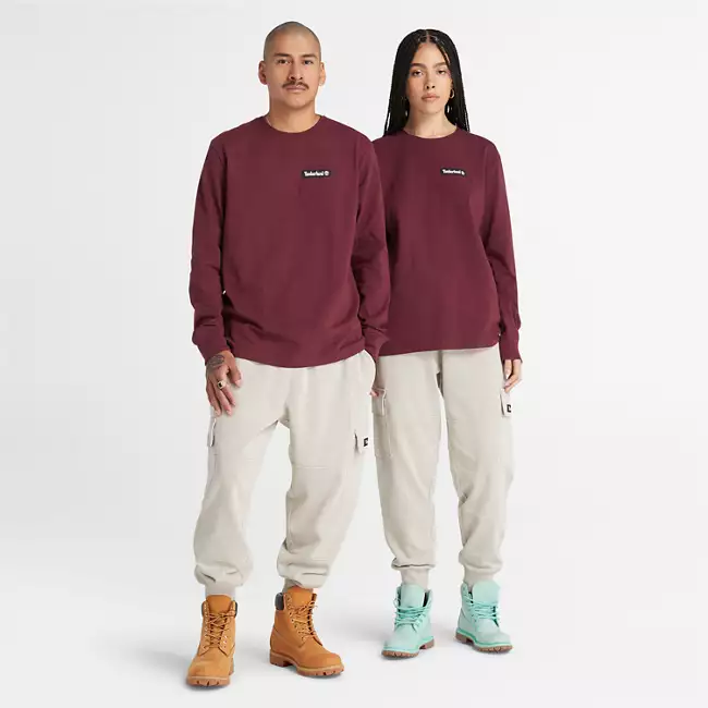 Long Sleeve Heavyweight Woven Badge T-Shirt