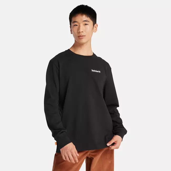 Long Sleeve Heavyweight Woven Badge T-Shirt