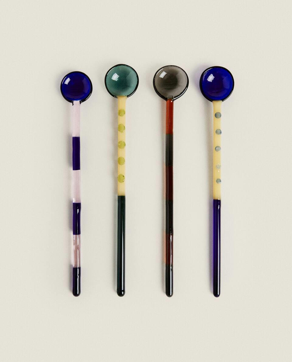 PACK OF BOROSILICATE GLASS DESSERT SPOONS (PACK OF 4)