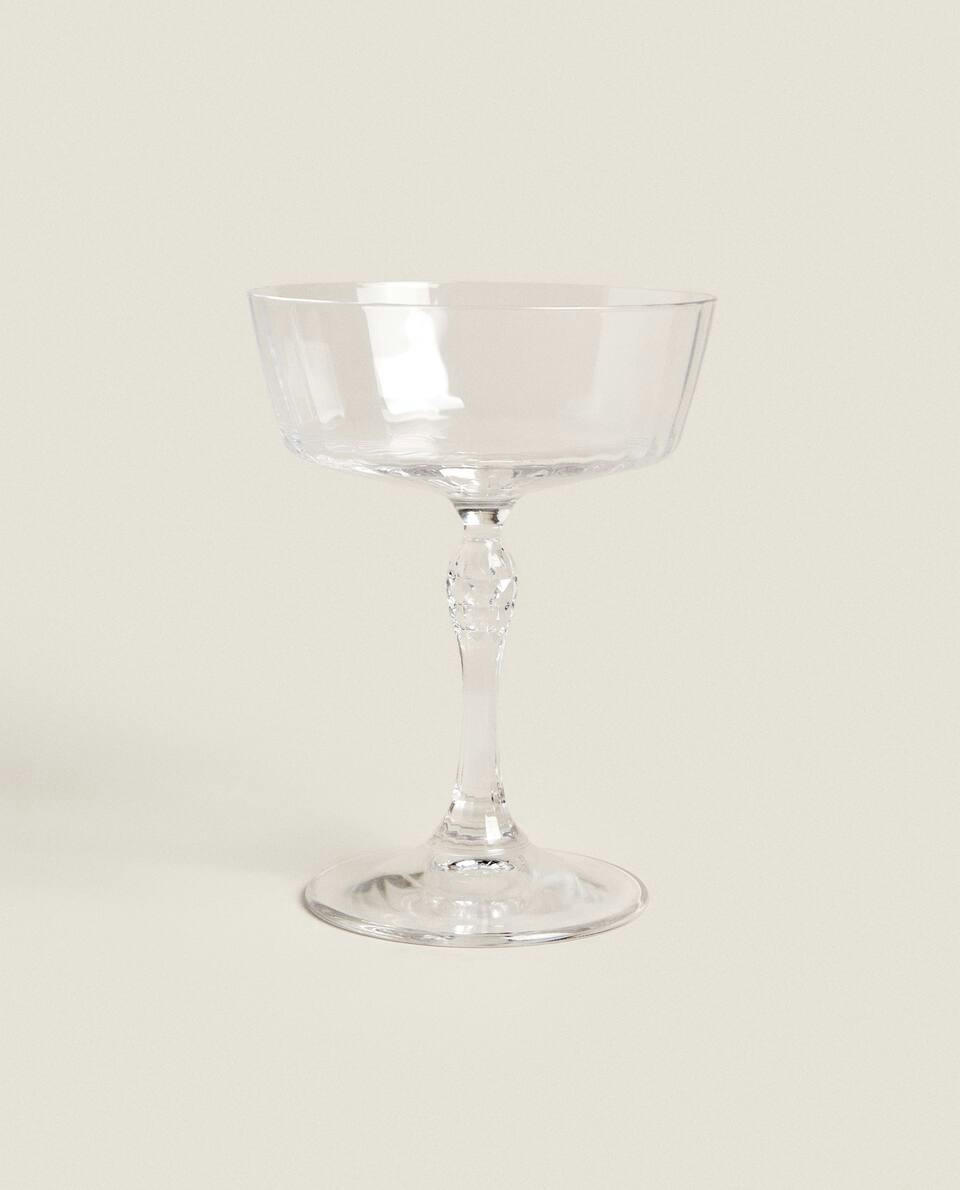 FACETED COCKTAIL GLASS