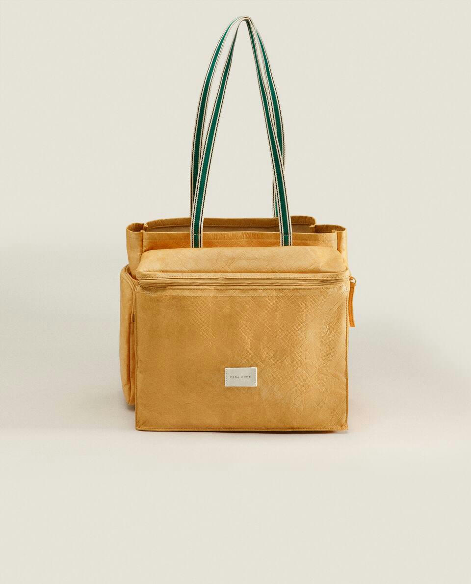 SHOPPING BAG WITH PAPER COMPARTMENTS