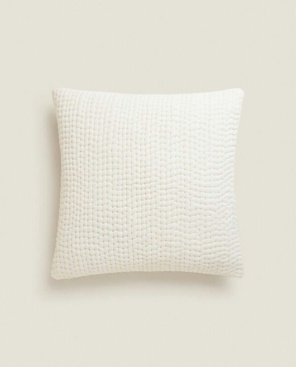 CUSHION COVER WITH TOPSTITCHING