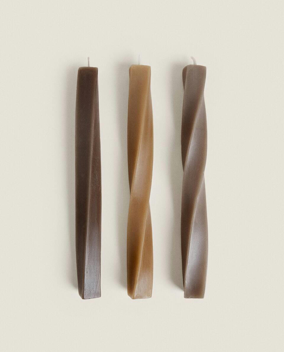 SPIRAL CANDLE (PACK OF 3)