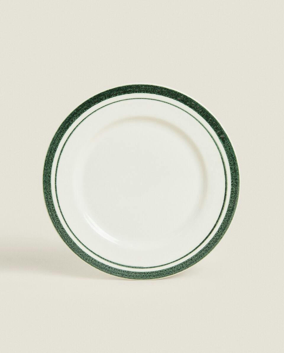 CHRISTMAS STRIPED EARTHENWARE DINNER DISH