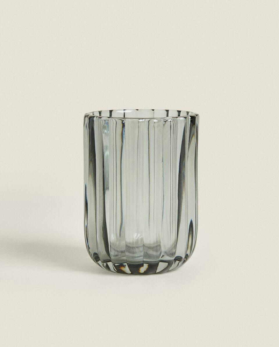 RAISED DESIGN GLASS BATHROOM SET