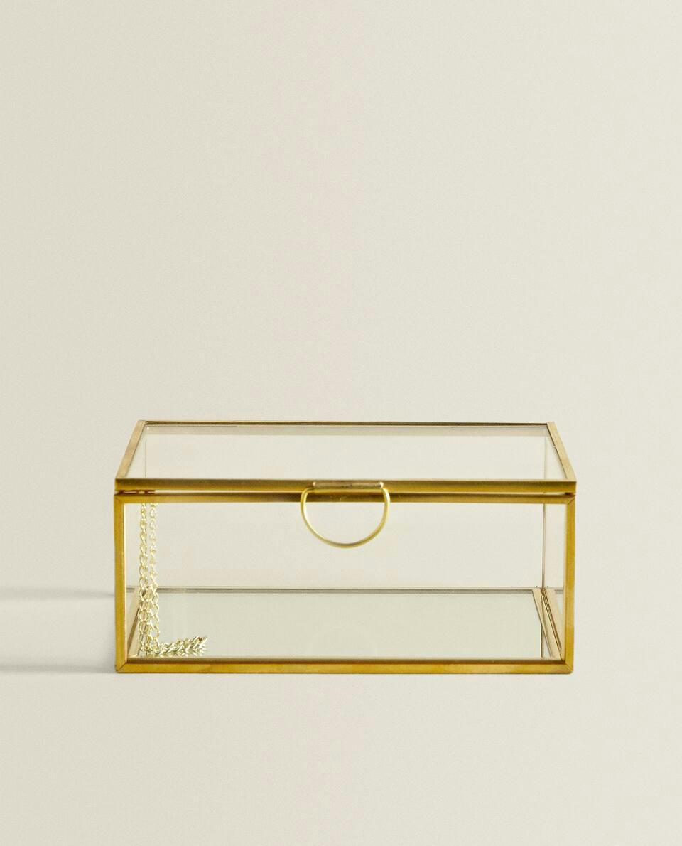 CAJA METAL Y CRISTAL TIMING