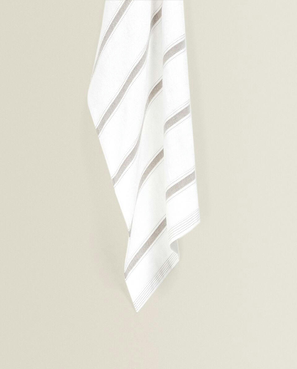 STRIPED COTTON TERRYCLOTH TEA TOWEL