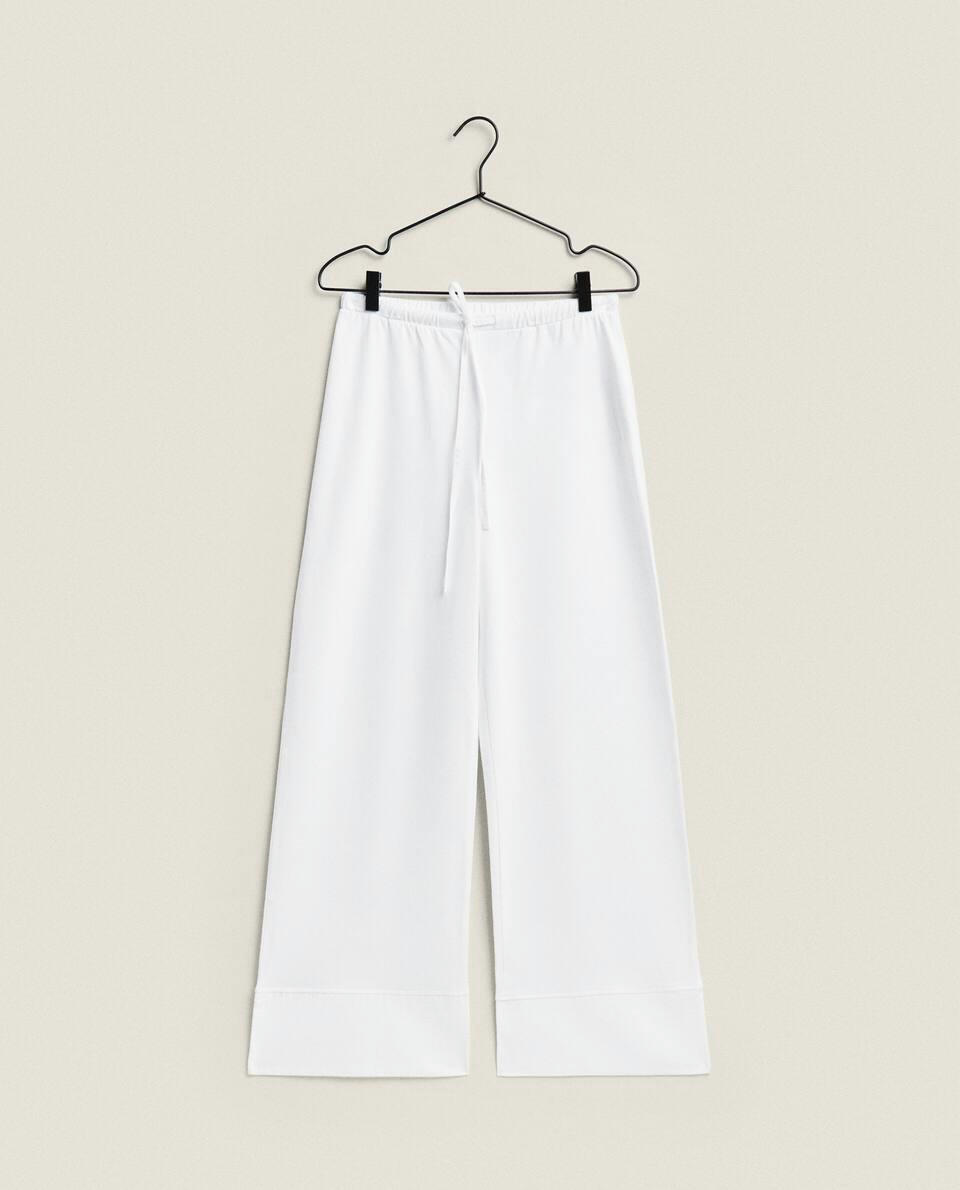 WHITE COTTON TROUSERS