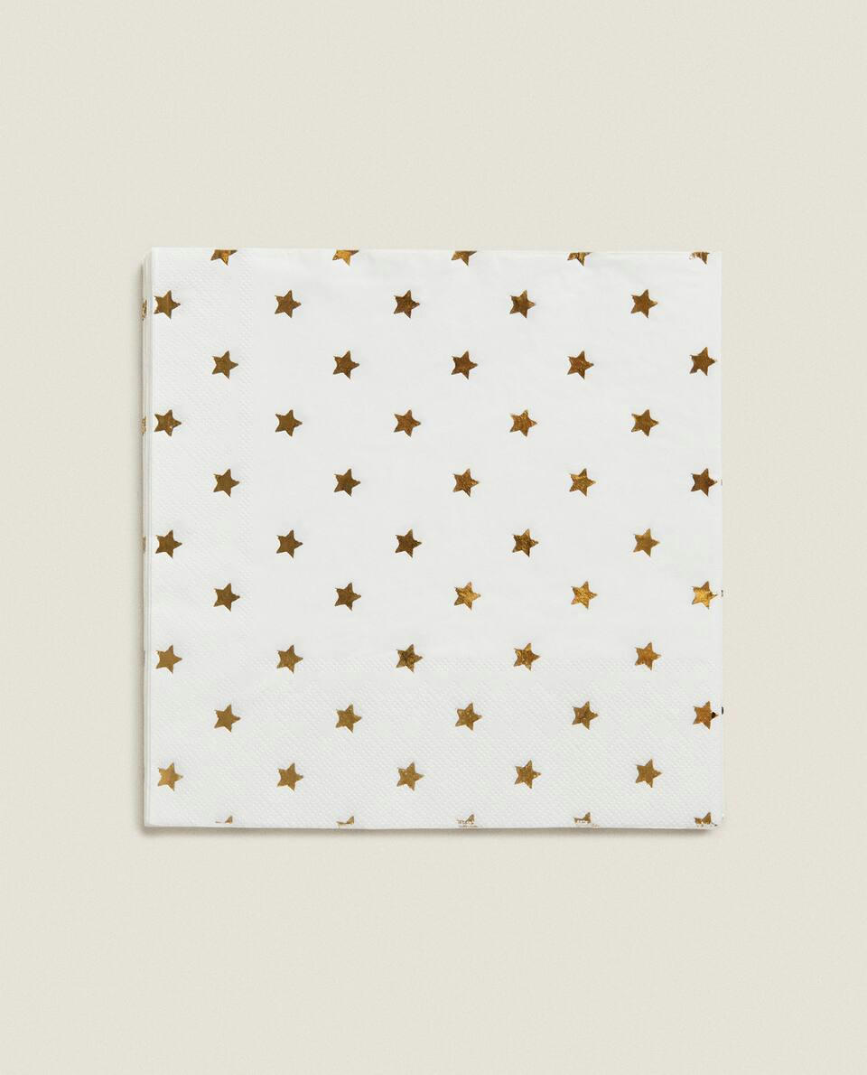 CHRISTMAS STAR PAPER NAPKINS (PACK OF 20)
