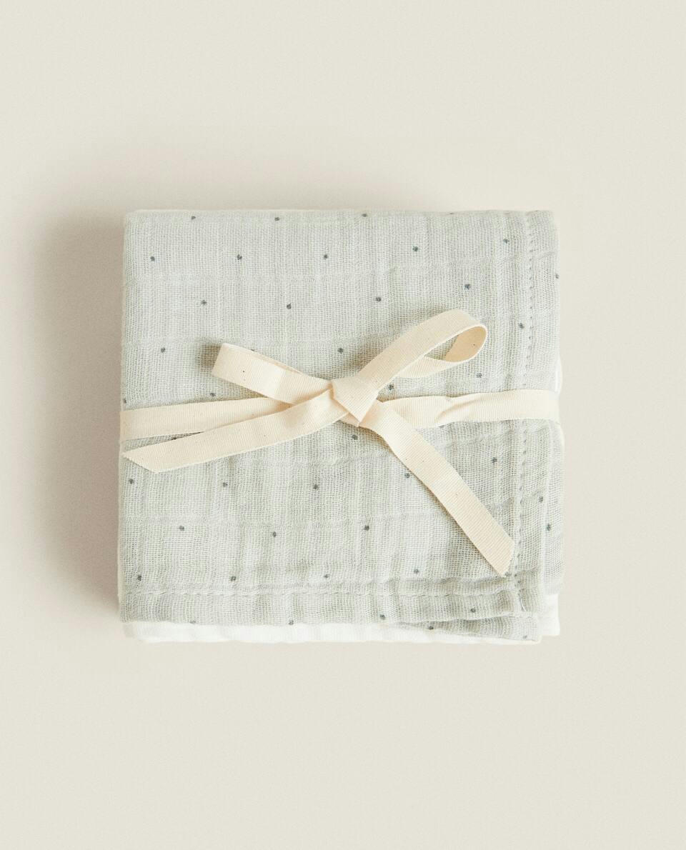 CHILDREN’S MULTICOLOURED MUSLIN CLOTHS (PACK OF 3)