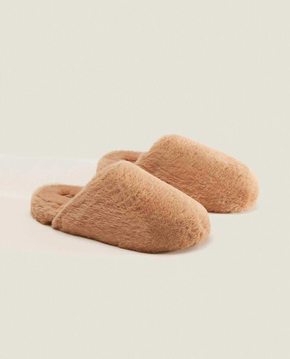 FAUX FUR MULE SLIPPERS