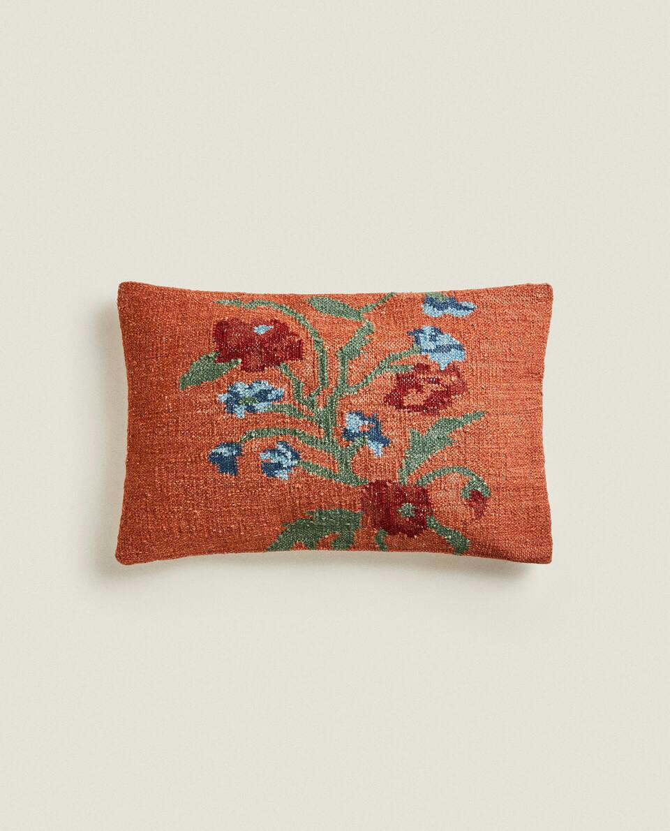 FLORAL PRINT CUSHION COVER