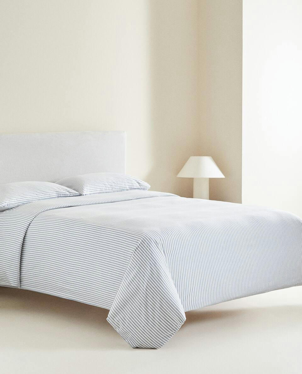 DUVET COVER WITH NARROW STRIPES