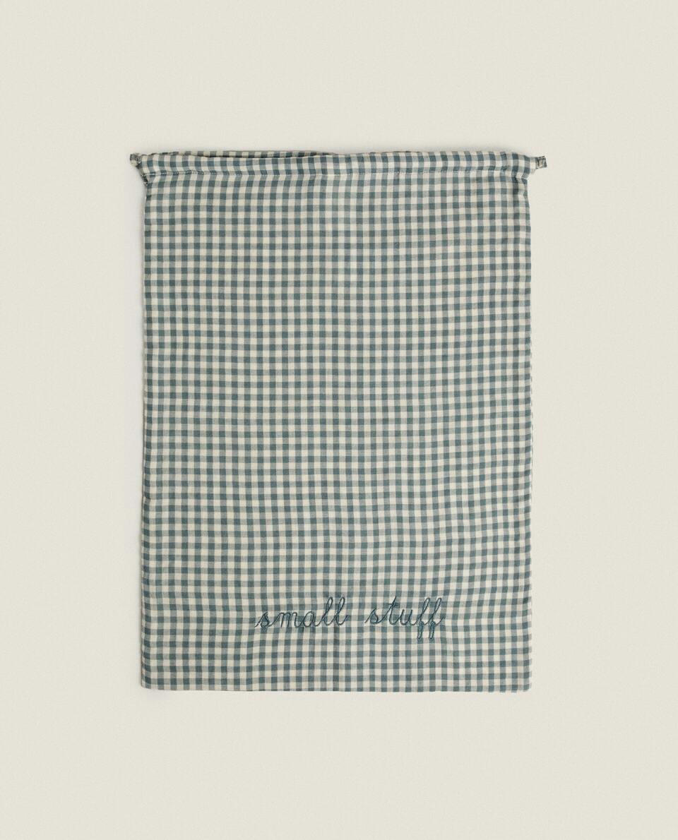 CHILDREN’S GINGHAM LAUNDRY BAG