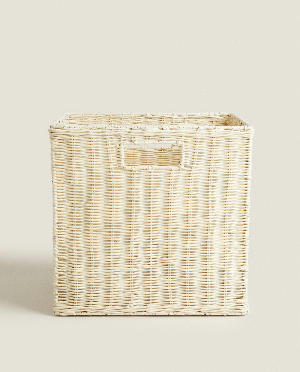 SQUARE RATTAN BASKET