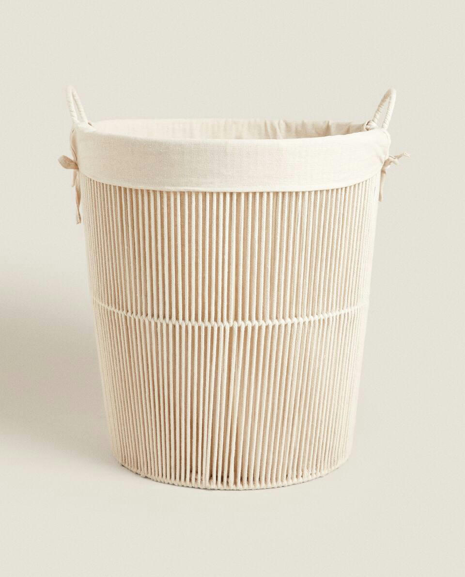 COTTON LAUNDRY BASKET