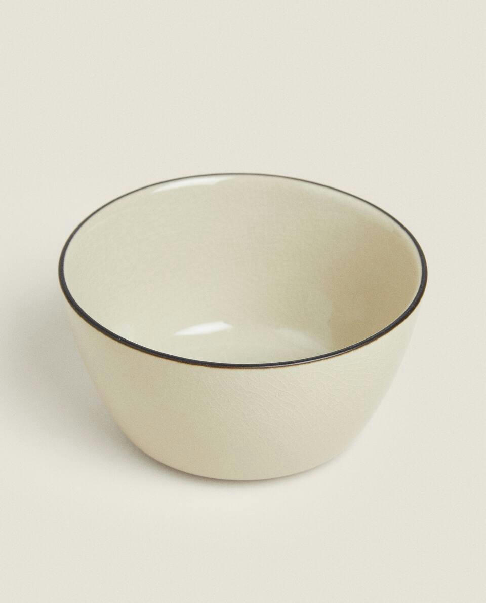 STONEWARE BOWL WITH RIM
