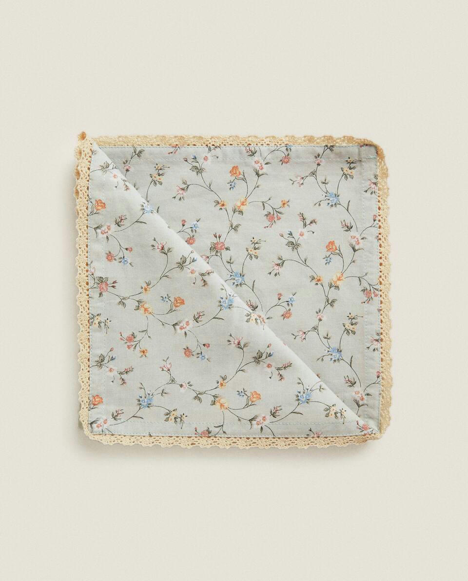 MINI FLORAL PRINT NAPKIN (PACK OF 2)