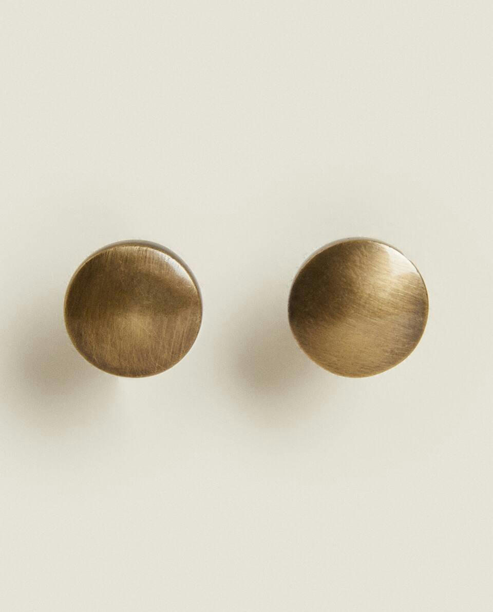 ROUND GOLD DOOR KNOB (PACK OF 2)
