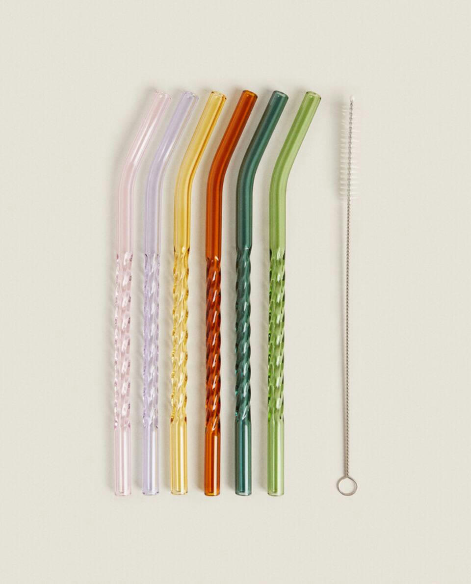 COLOURED BOROSILICATE GLASS STRAWS