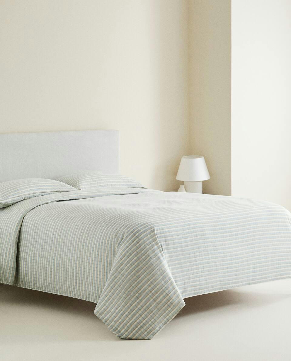STRIPED COTTON DUVET COVER