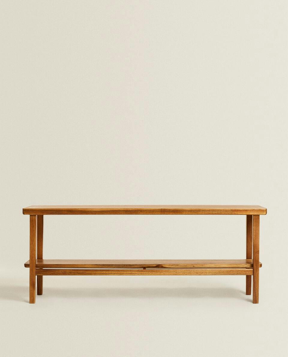 ACACIA WOOD DOUBLE BENCH