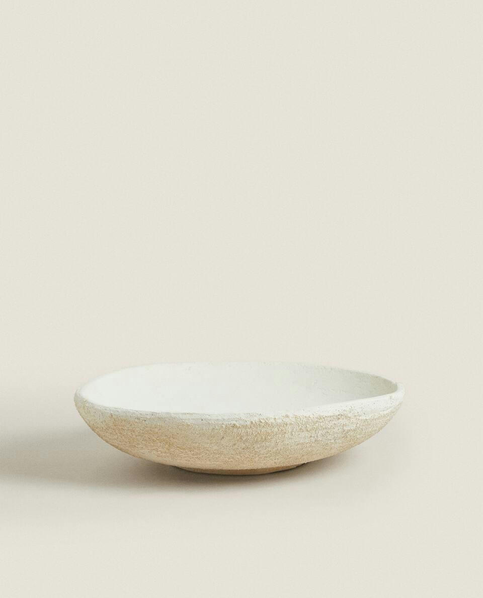 ROUGH-TEXTURE CERAMIC TRAY