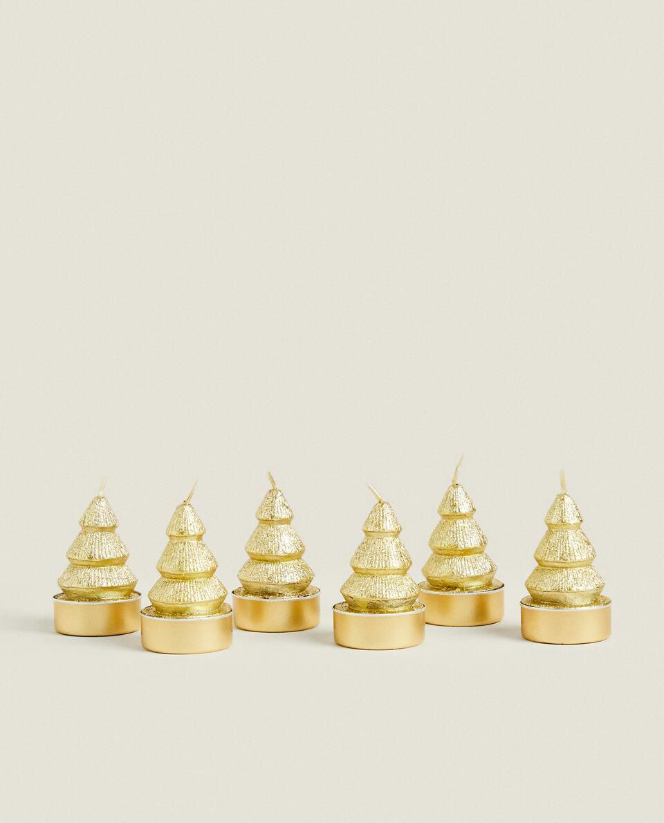 PACK OF CHRISTMAS TREE CANDLES (PACK OF 6)