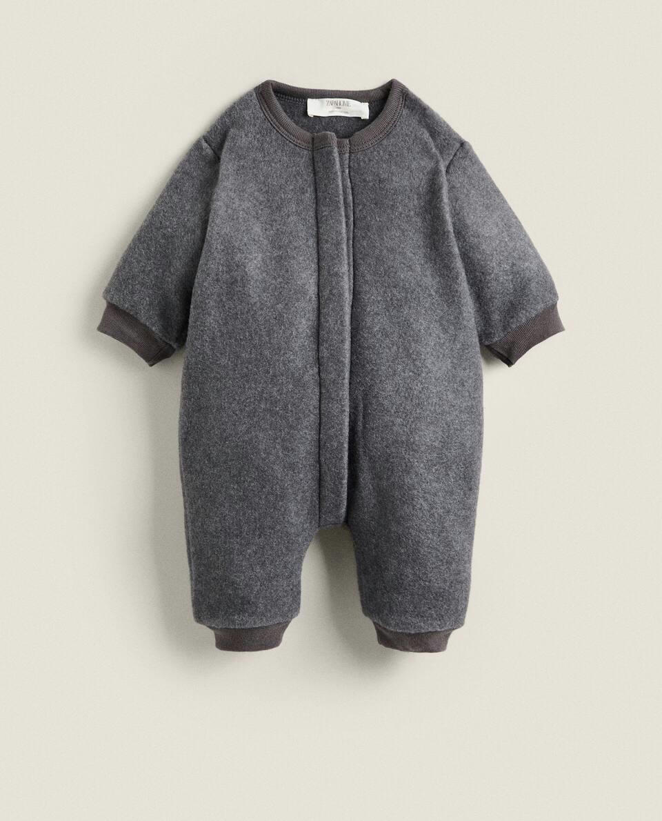 GREY FLEECE ROMPER