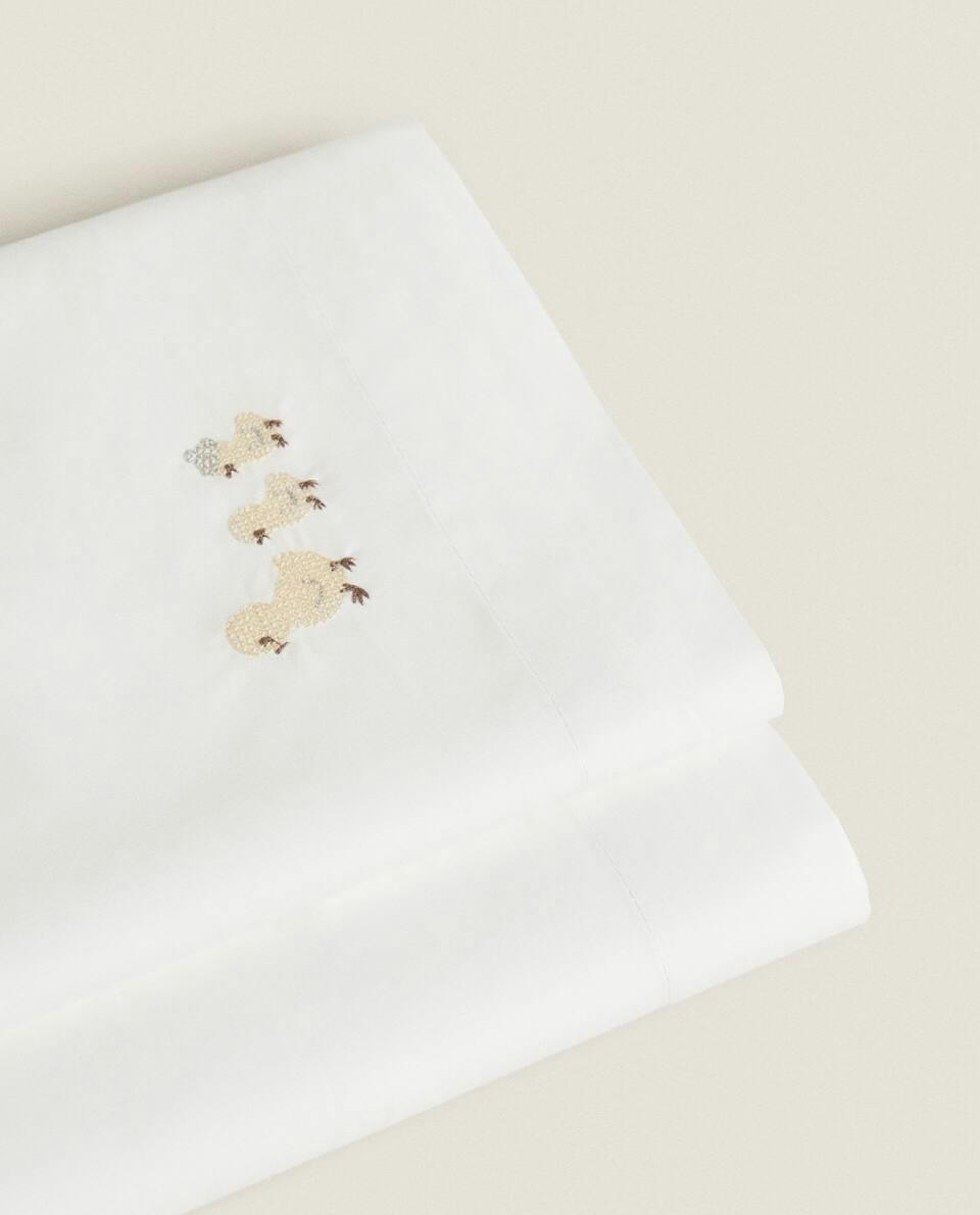 EMBROIDERED FLAT SHEET