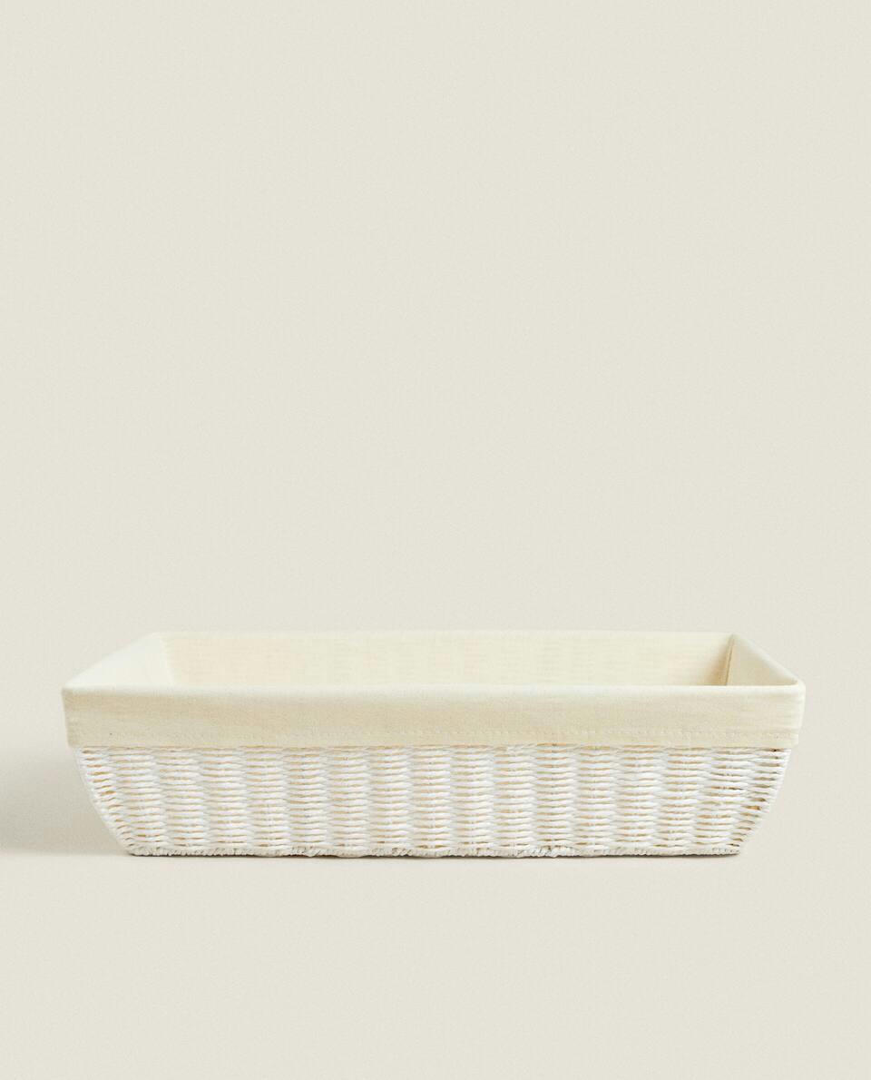 IRONING BASKET WITH FABRIC LINING